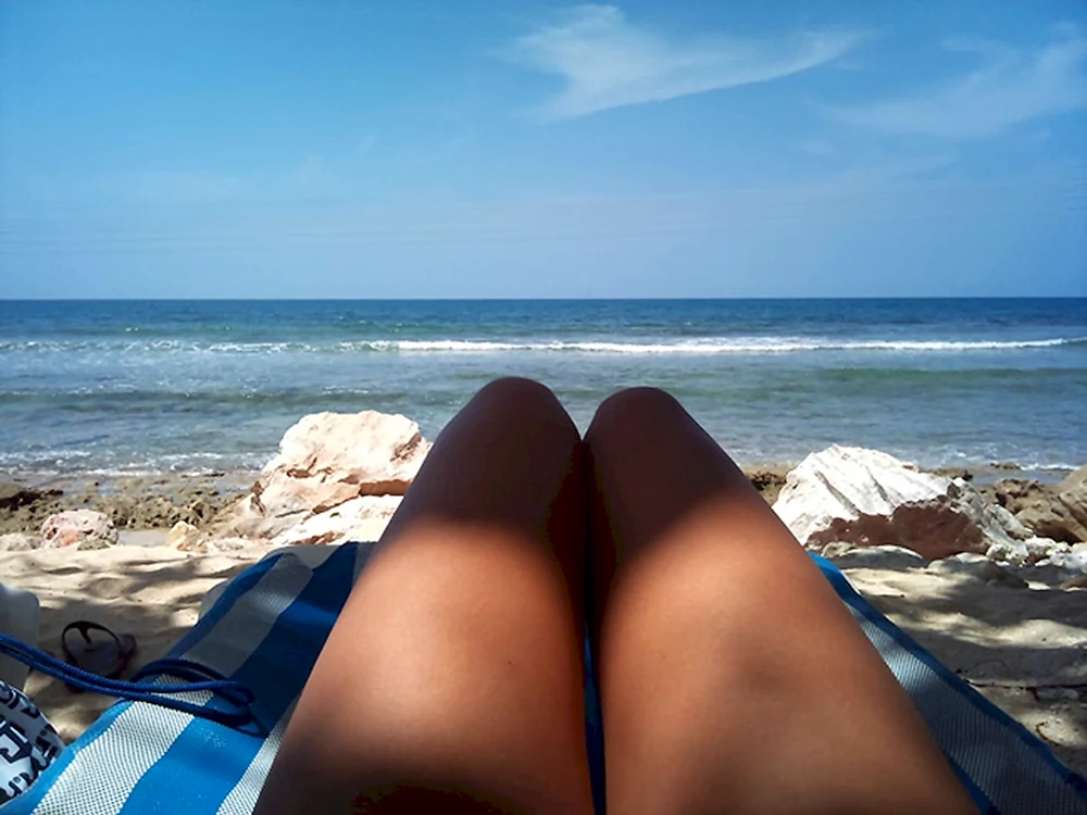 Füße am Strand