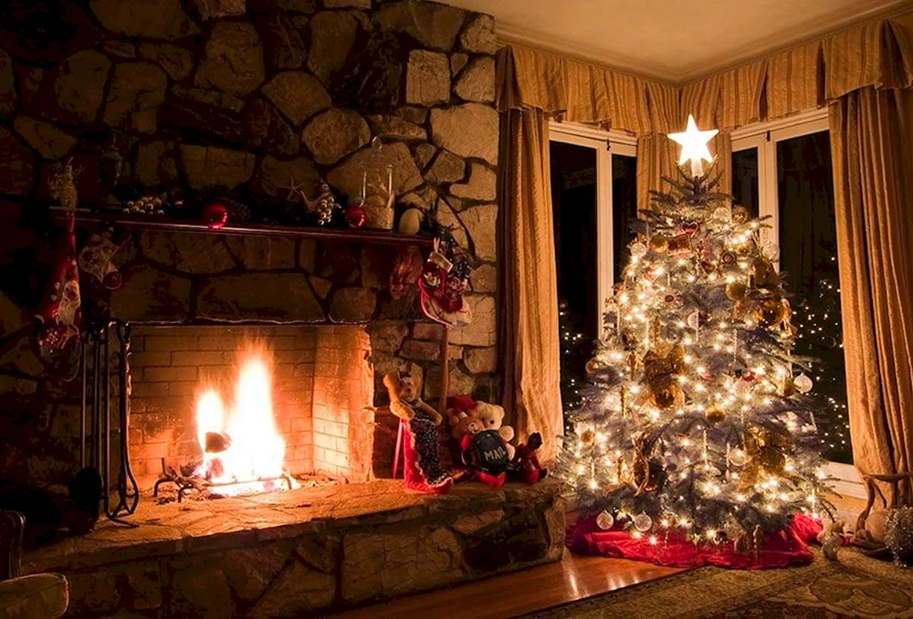 Silvesterzimmer mit Kamin