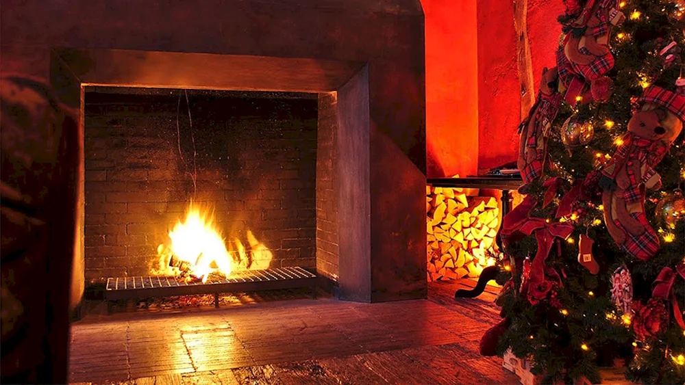 Neujahrszimmer mit Kamin