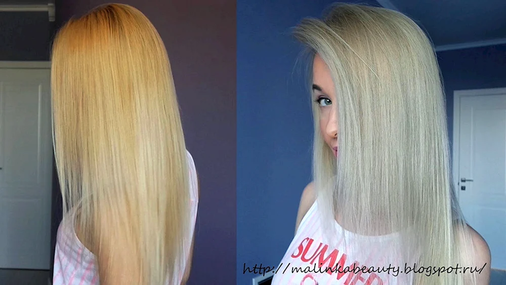 Blond auf mittlerem Haar