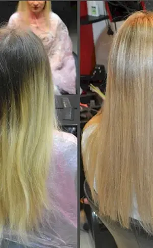 Bleichen und Tönen von Haaren
