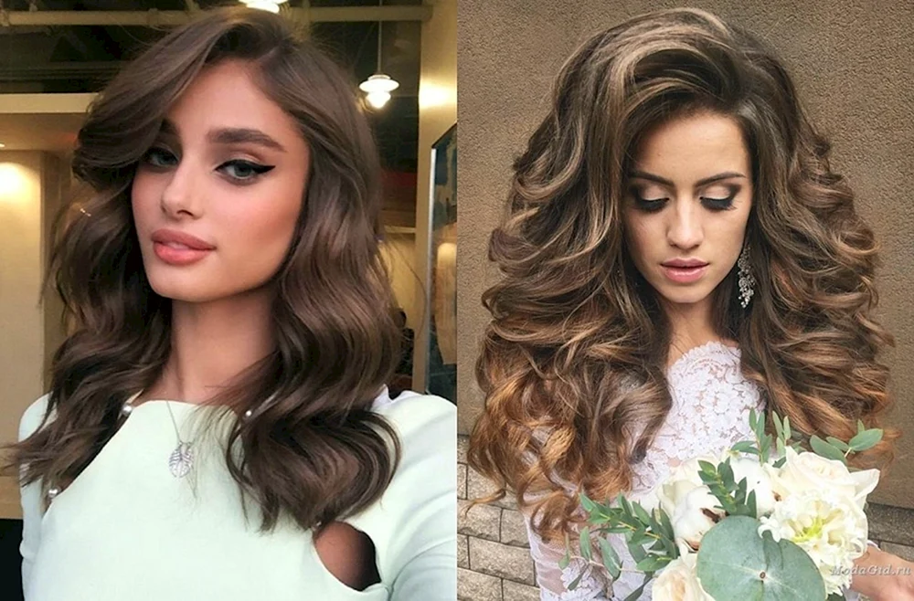 Leichte Locken für langes Haar