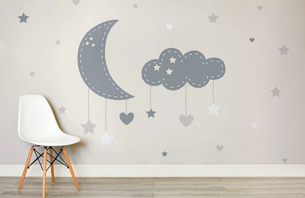 Blanke Wand im Kinderzimmer
