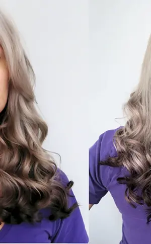 Reverse Ombré heller Ansatz dunkle Spitzen