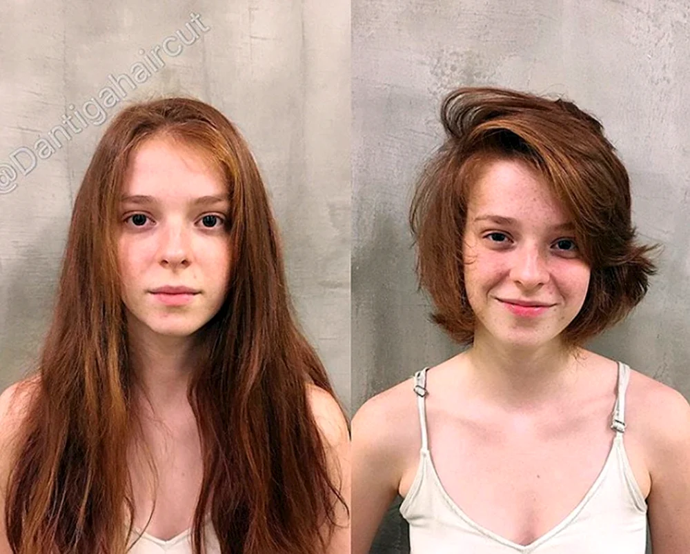 Lange Haare abschneiden