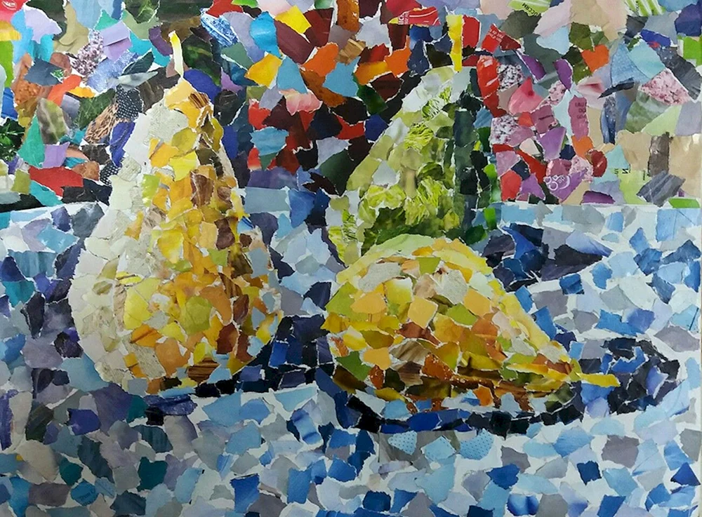 Klappapplikation Mosaiktechnik