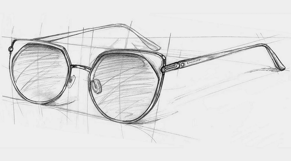 Brille skizzieren
