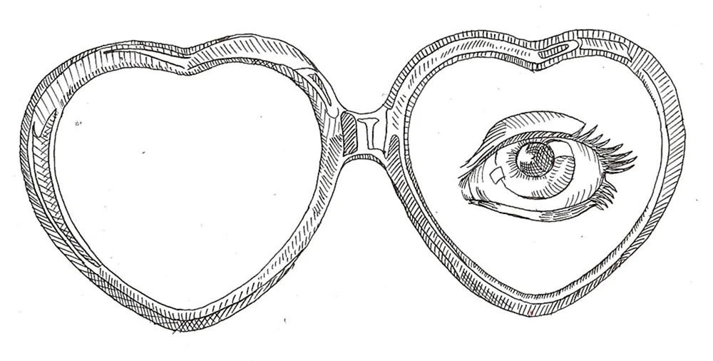 Brille zeichnen