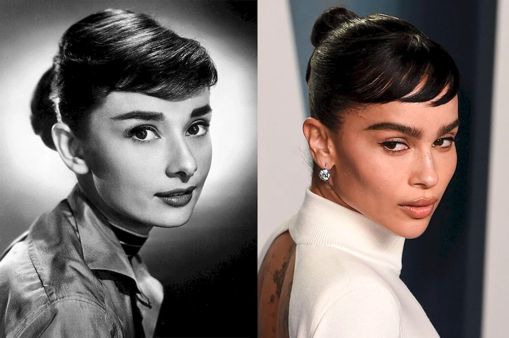 Audrey Hepburn Haarschnitt. Hepburn mit Pony