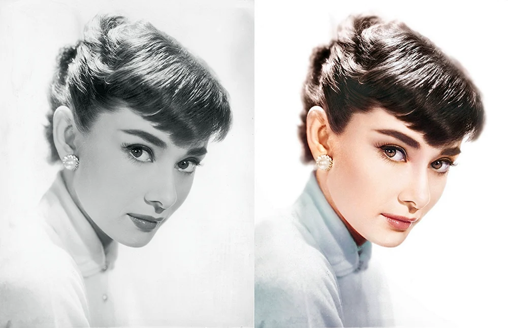 Audrey Hepburn mit Kurzhaarschnitt