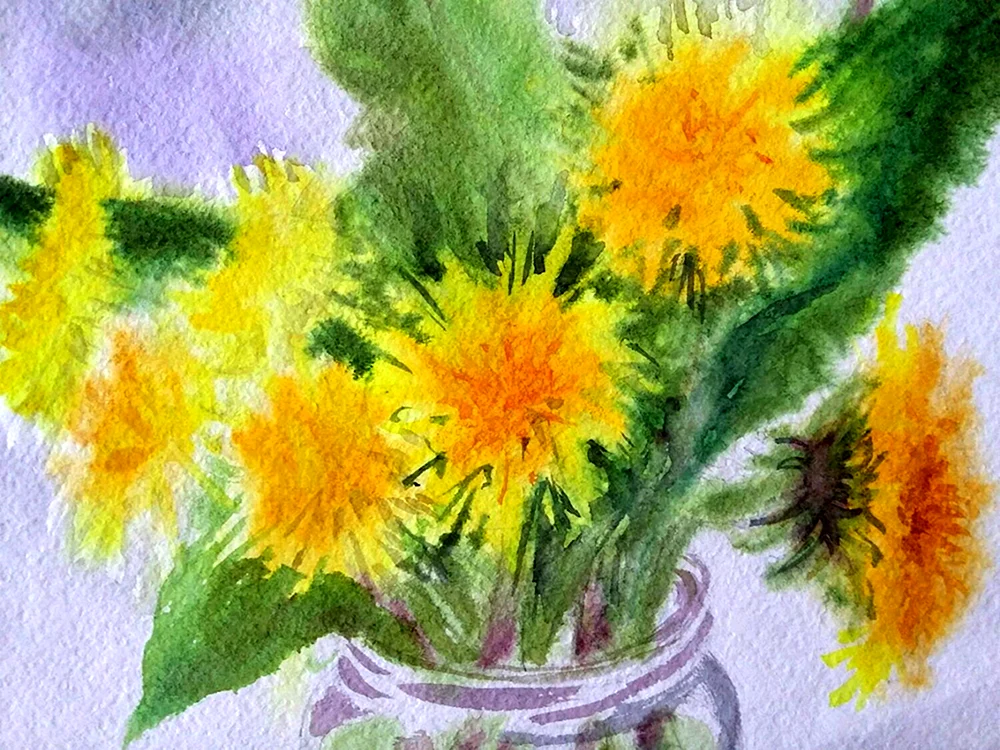 Pusteblumen in Aquarell