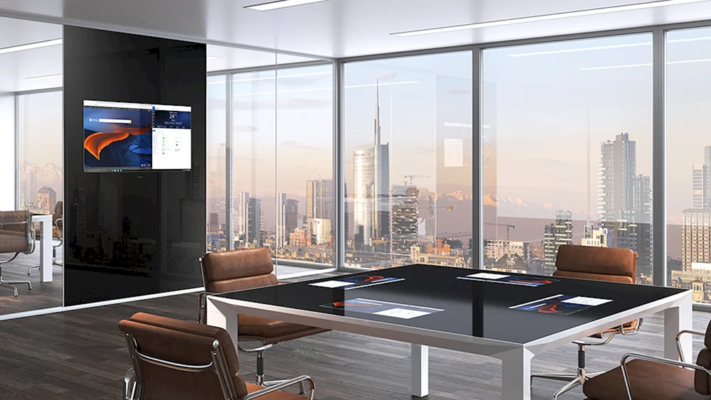 Büro mit Panoramafenstern