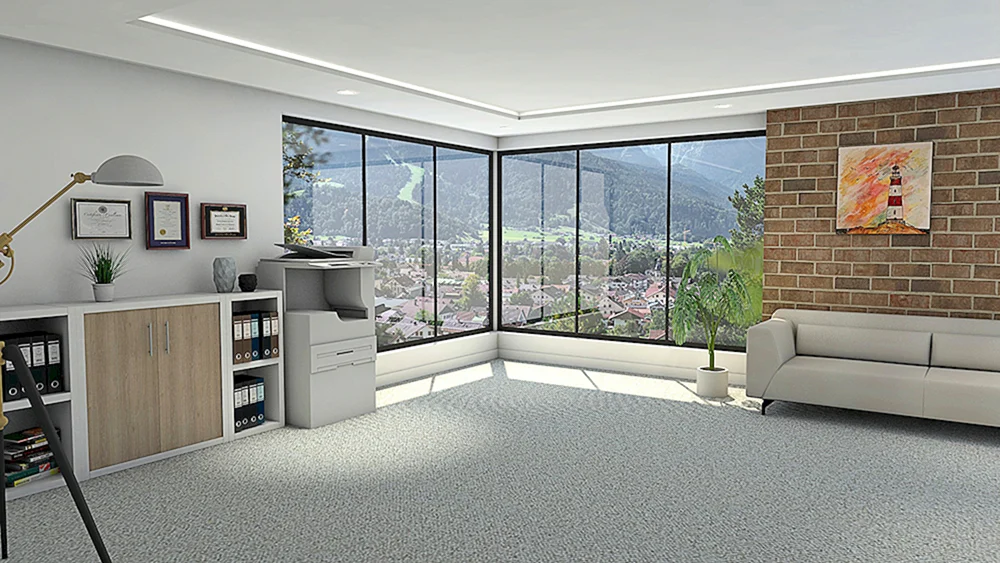 Büro mit Panoramafenster