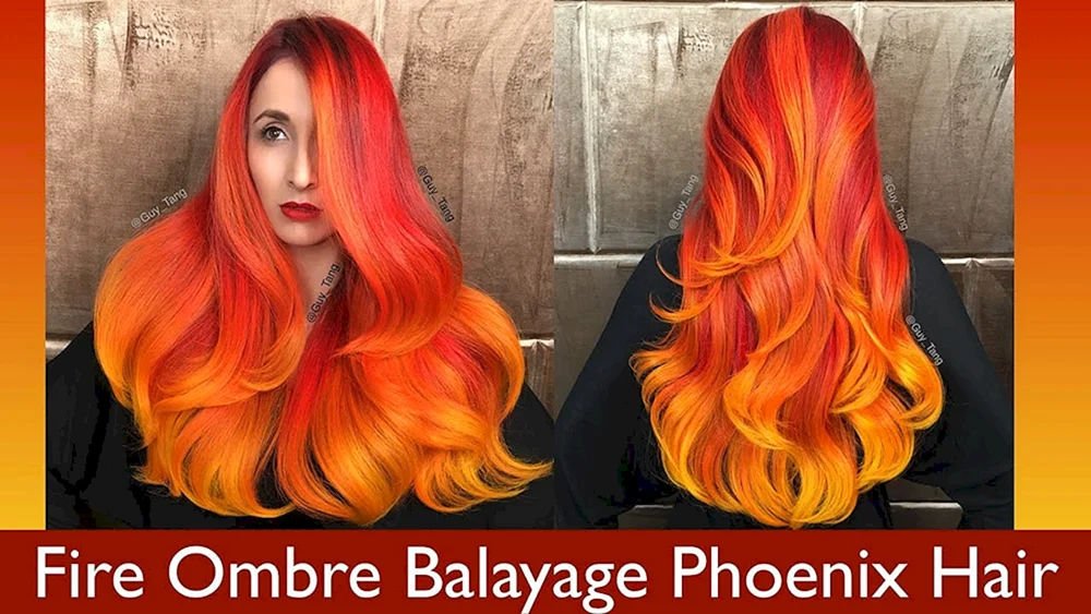 Feurig rote Balayage