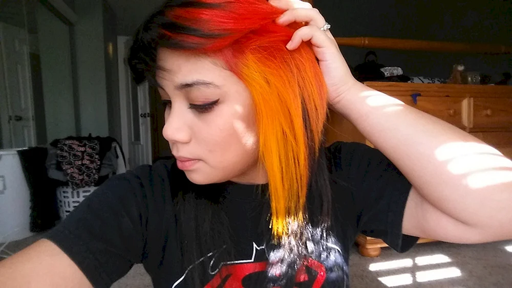 Orange Haarfärbung