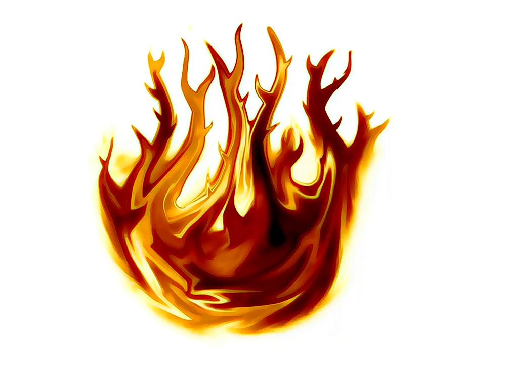 Feuer auf weißem Hintergrund