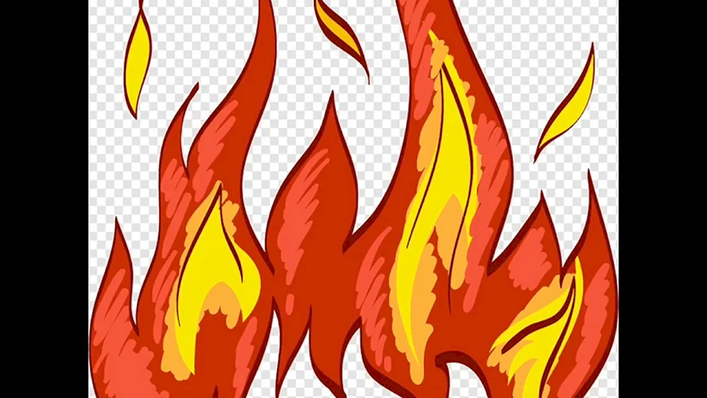 Feuer auf schwarzem Hintergrund
