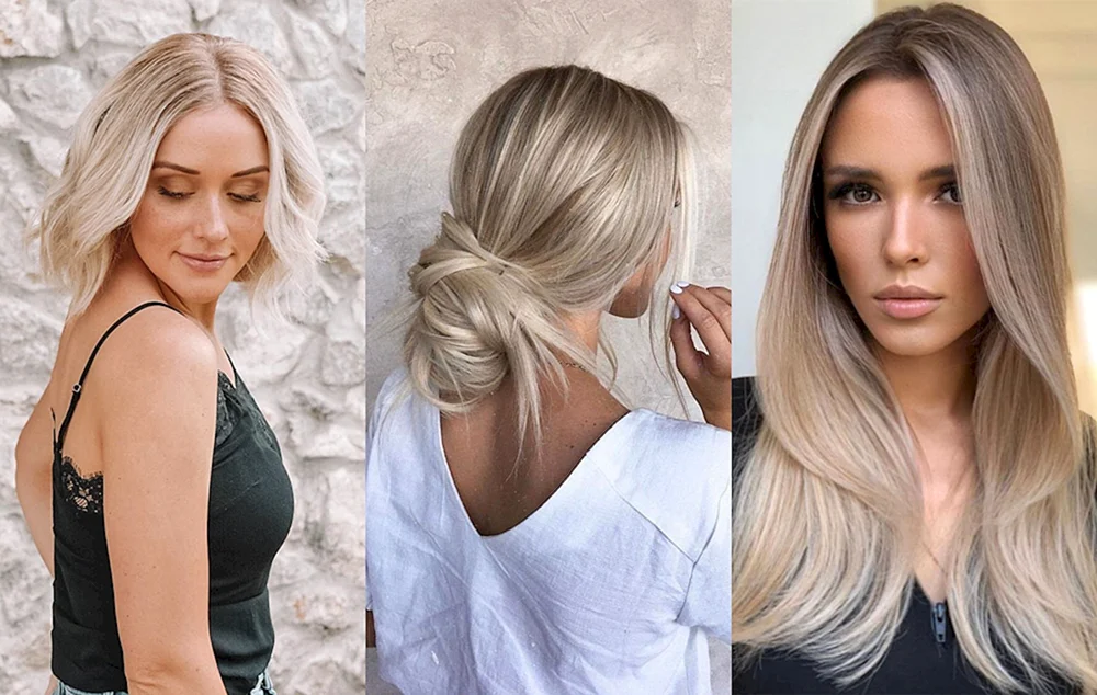 Balayage blond bob haircut