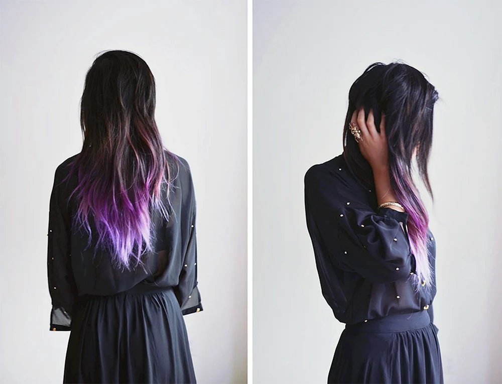 Ombre rote Haarfärbung