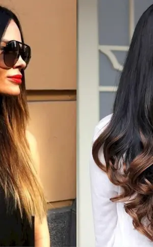 Lange dunkle Haare färben