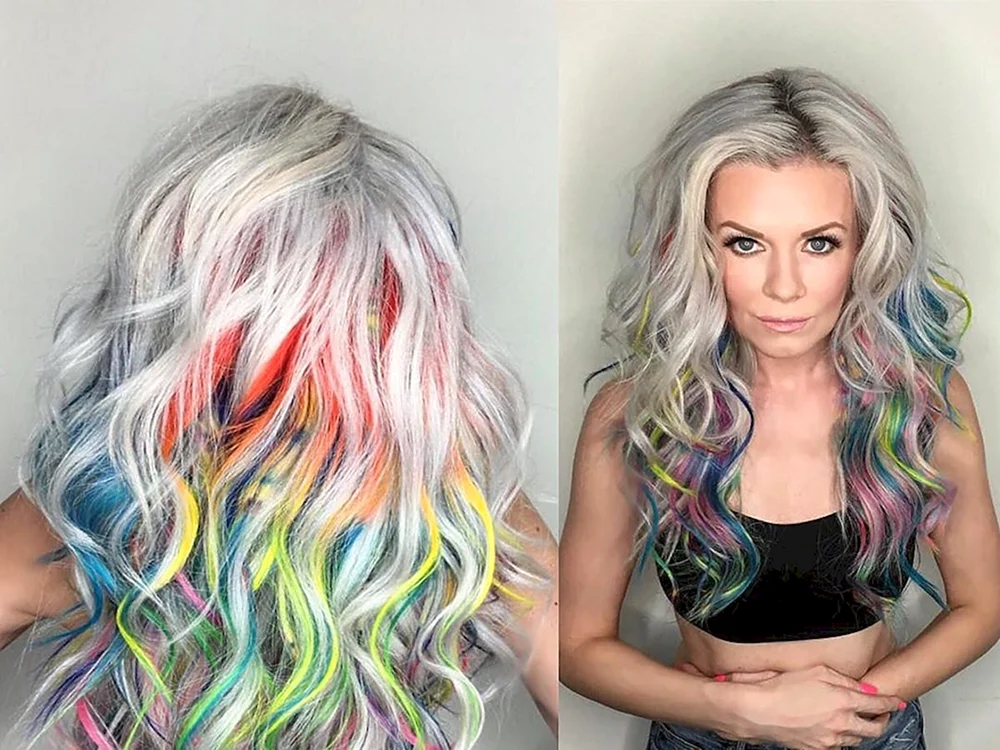 Schön gefärbtes Haar