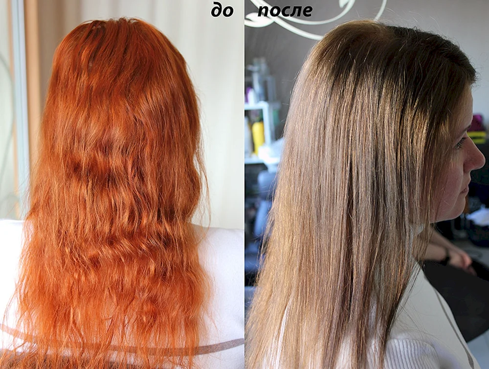 Blondes Haar rot färben