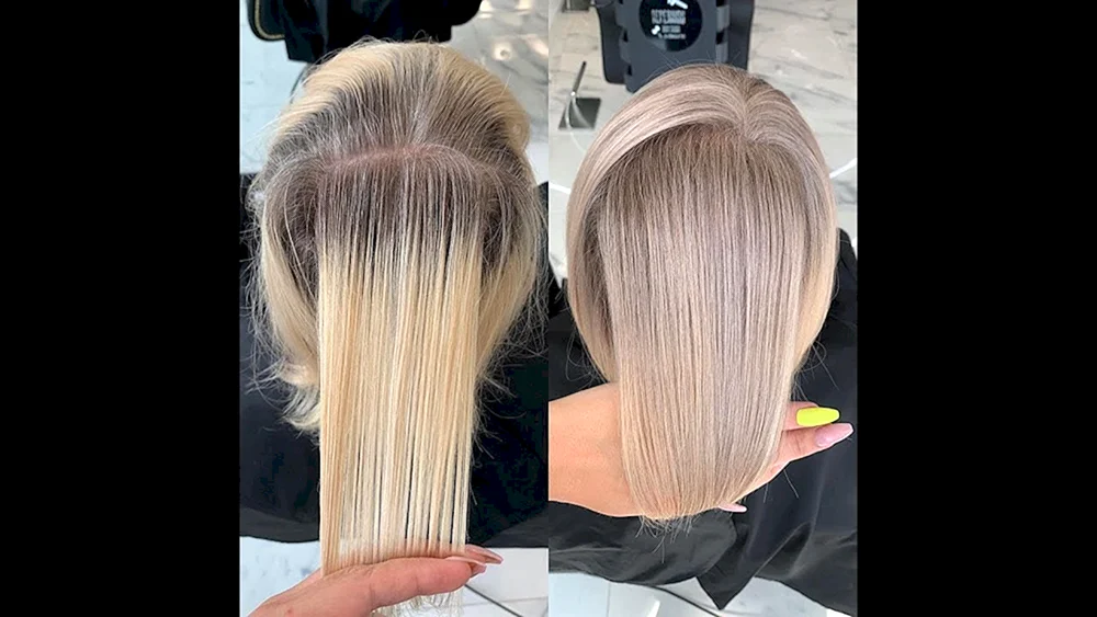Balayage Haarfärbung für mitteldunkles Haar
