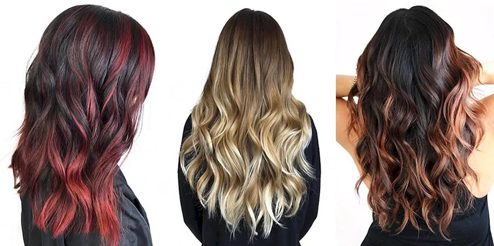 Kastanien-Balayage Shamrock Haarfärbung
