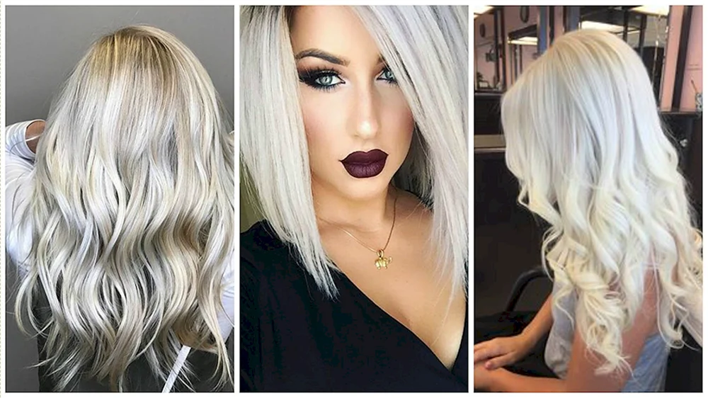 Platinblonde Haarfärbung