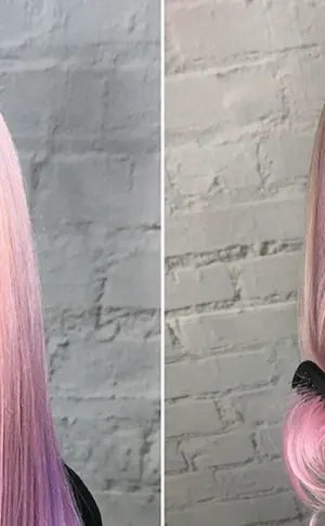 Erdbeerblond Balayage Haarfärbung