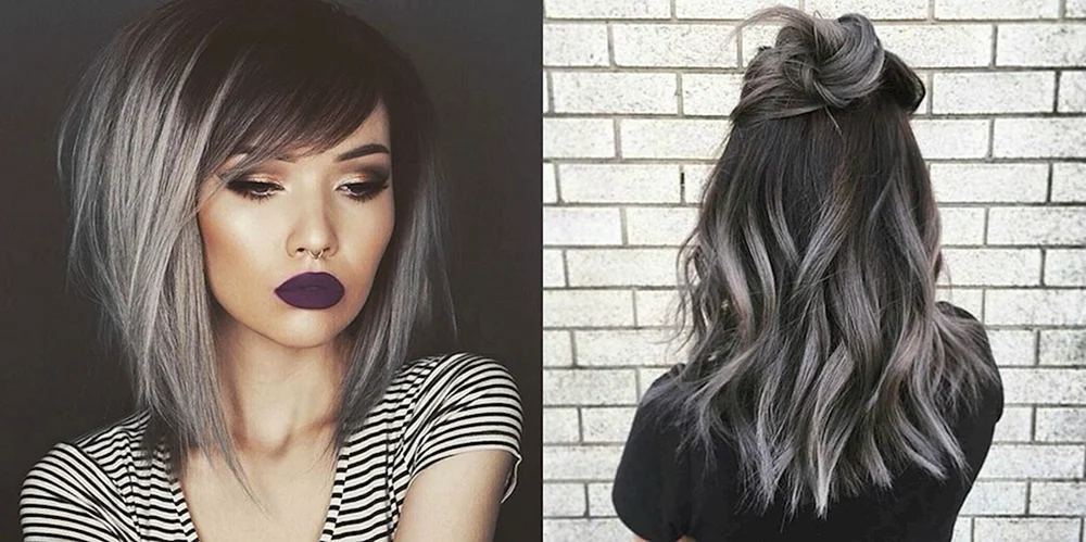 Ombré Haarfarbe auf schwarzem Haar