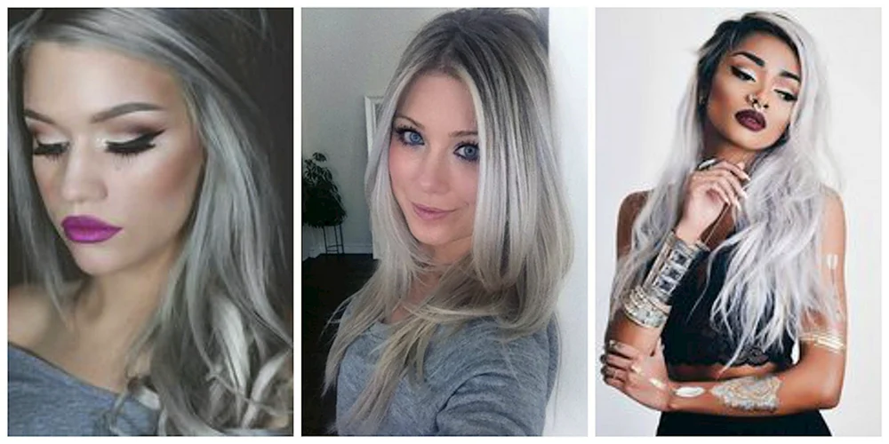 Färben von grauem Haar in Aschefarbe