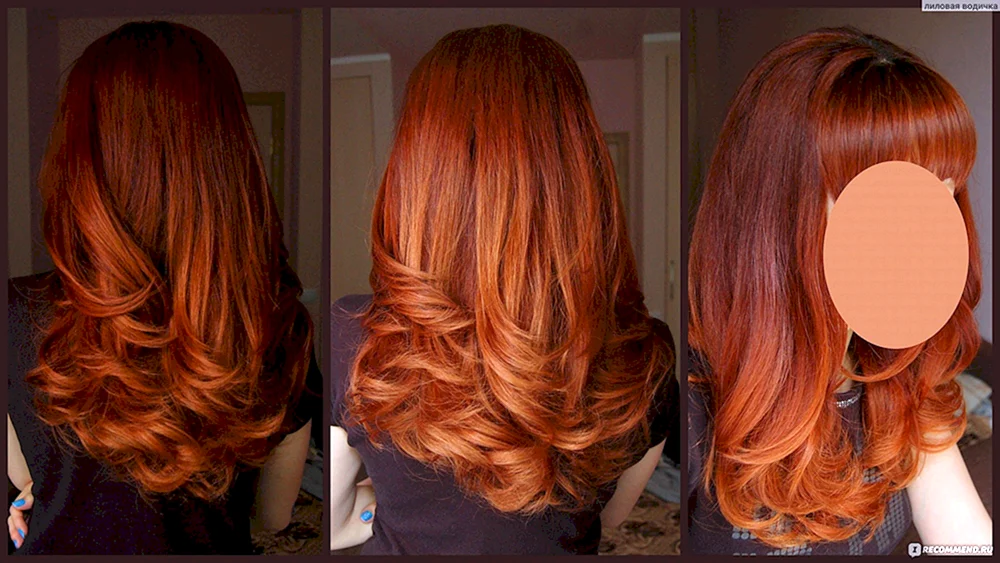 Rot gefärbtes Haar