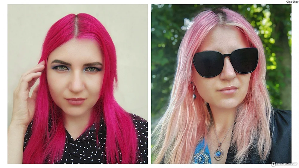 Ollin professional fuchsia auf anderem Haar Haare