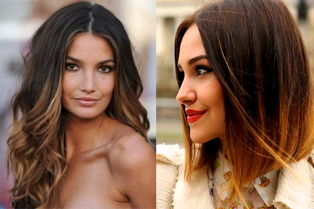Ombre für Brünette mit braunen Augen