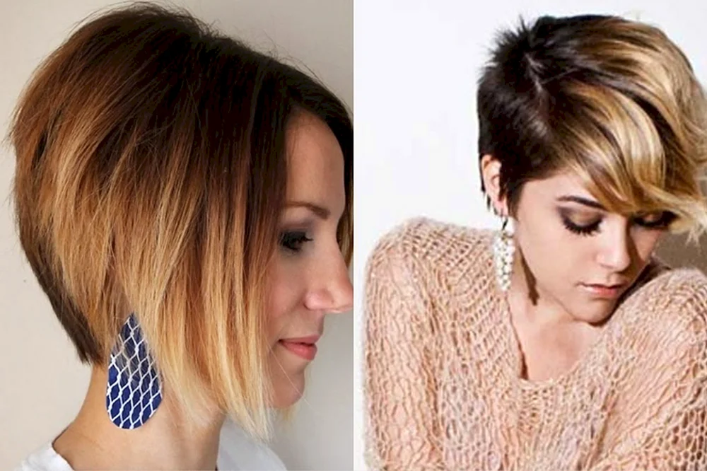 Ombré auf kurzem Haar