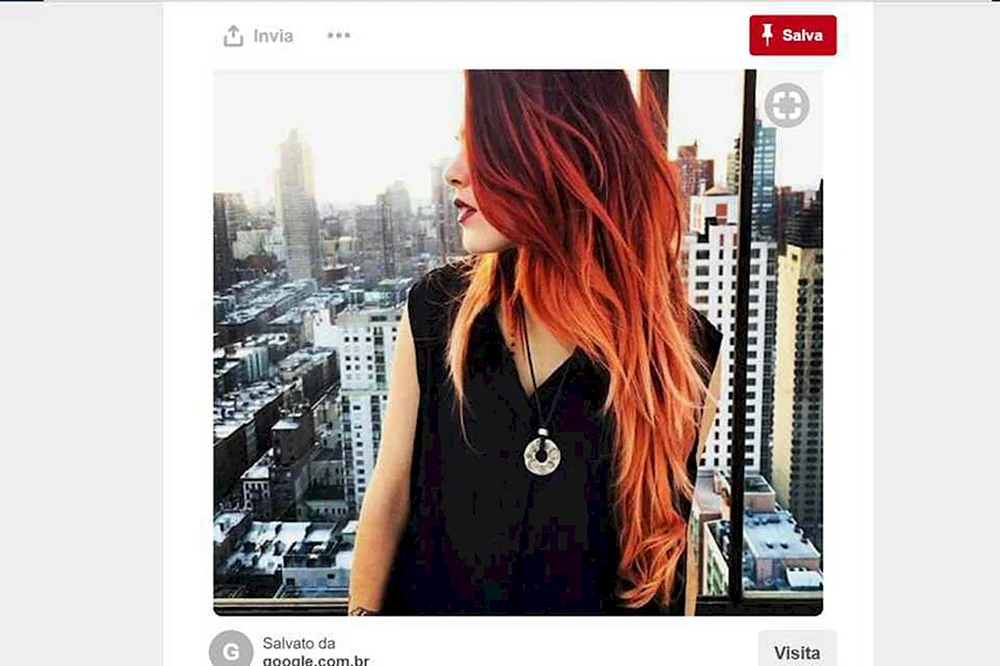 Rotes Haar ombré