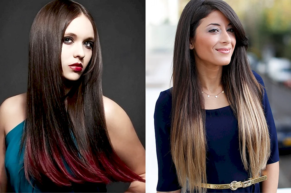 Ombré auf dunklem Haar