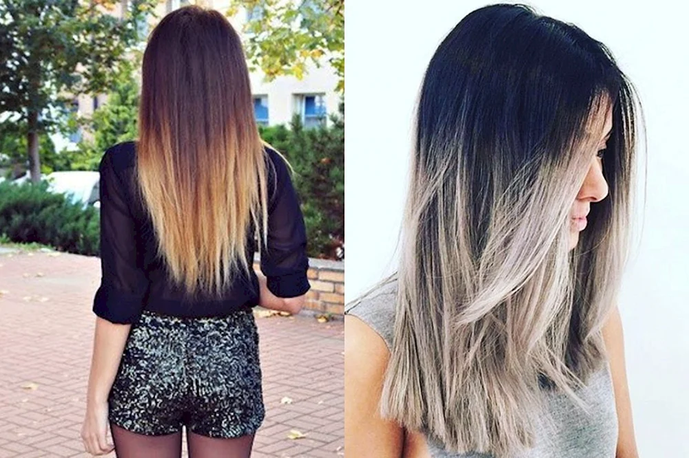 Ombré für schulterlanges Haar