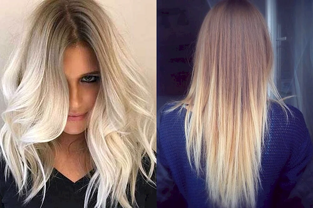 Ombre in hellen Tönen