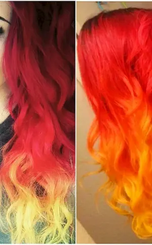 Orangefarbenes Haar