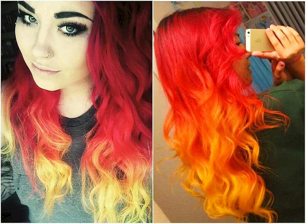 Orangefarbenes Haar