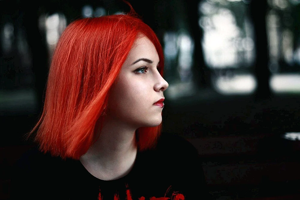 Orangefarbenes Haar