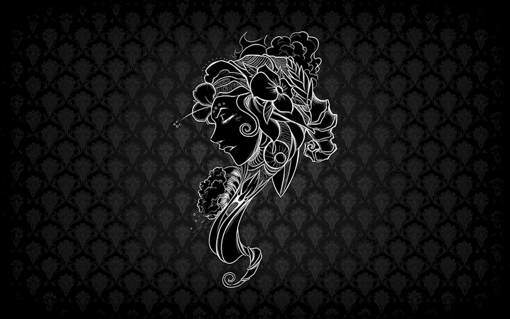 Ornament schwarzer Hintergrund
