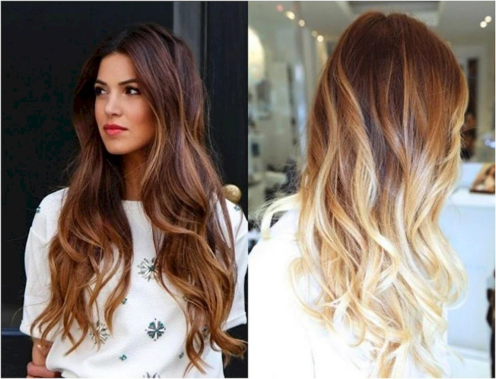 Blondierung von dunklem Haar