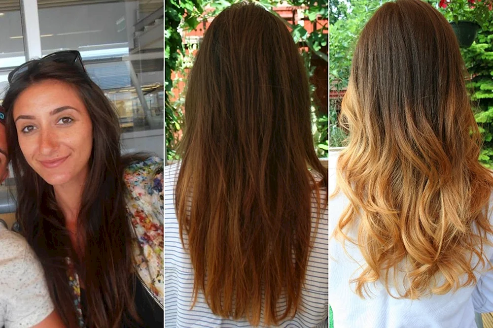 Dunkelblonde Haarfärbung