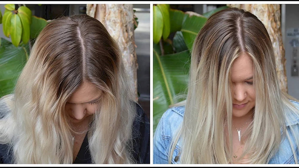 Blonde Strähnchen auf blondem Haar