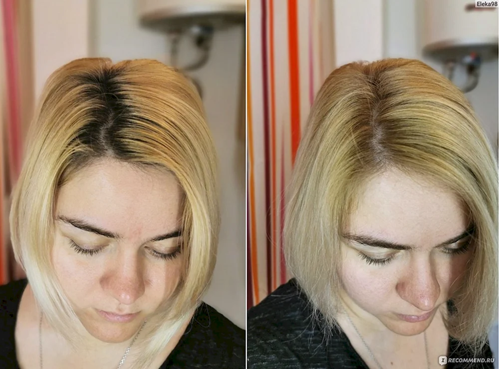 Graue Wurzeln auf dunklem Haar