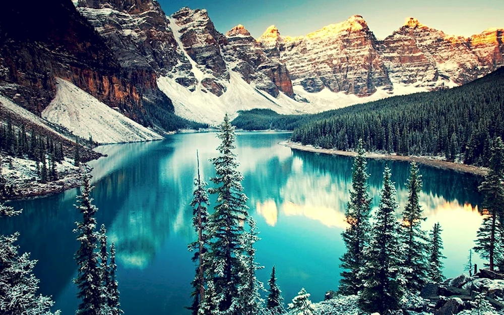Lake Moraine Alberta Kanada
