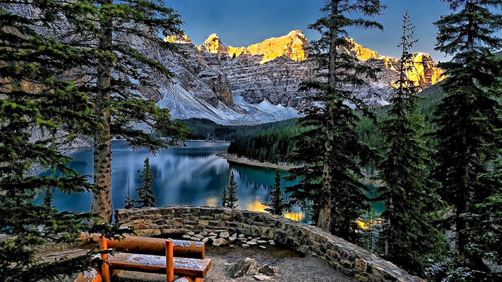Lake Moraine Alberta. Kanada
